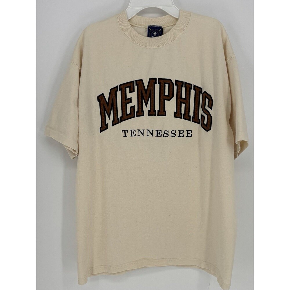 Vtg Oarsman 913 Memphis Tennessee T Shirt M 42” Single Stitch Appliqué Embroider